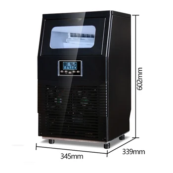 Лед 40 кг / 24 часа, Нова висококачествена търговски лед домакински лед машина за приготвяне на чай и мляко за Автоматично въвеждане на вода