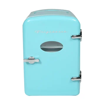 Преносим мини-хладилник Frigidaire в ретро стил, много голям, на 9 кутии, EFMIS175, синьо