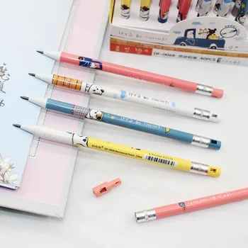 2 бр./лот, сладък cartoony механичен молив 2,0 мм, инструмент за писане, автоматичен молив за децата, канцеларски материали, ученически пособия
