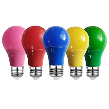 Цветни Led Крушка E27, Лампа Led Bar Light 5 W 7 W 9 W Лампа Червен Зелен Син Жълт Розов Лампара Light KTV Party Home Decor Осветление