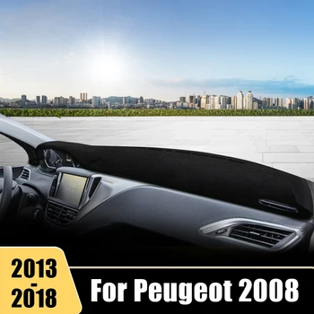 Калъф за арматурното табло на автомобила, избегающий светлина, подложка за Peugeot 2008 2013 2014 2015 2016 2017 2018, калъф за приборного на масата, нескользящий, който предпазва от uv мат