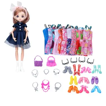 Колие, пластмасови колие, 10 чифта обувки, 2 чанти, детски играчки, стоп-моушън дрехи, BJD кукла, 1/6 куклено рокля, аксесоари за кукли