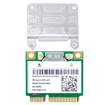 AX3000HMW 2974 Mbps Wifi 6 Безжична мини-карта на PCI-E Wifi AX3000 Bluetooth 5.1 802.11 Ax/Ac Адаптер 2,4 Ghz/5 Ghz
