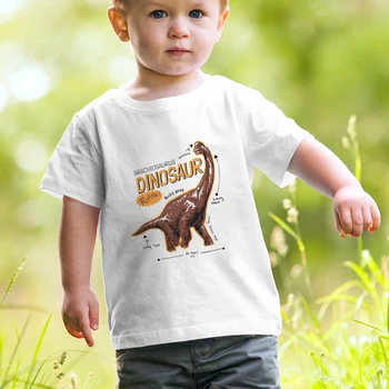 Летни дрехи за малки момчета, на нови приходи, модни детски тениски с принтом динозавър, хипстерская готина градинска дрехи, детски риза Urabn