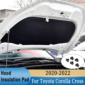 Топлоизолация на предния капак на двигателя на колата, памучен тампон, алуминиево фолио / поролоновый материал, подложка за Toyota Corolla Cross 2020-2022