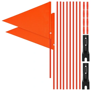 6 фута поле за колоездене хартата за сигурност, флаг с монтаж за монтиране на стена, регулируема по височина водоустойчив флаг за безопасно колоездене на открито