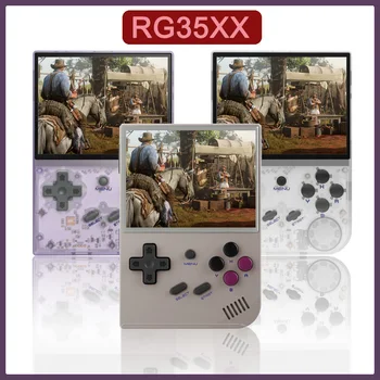 Система Linux RG35XX портативни конзоли за игра в ретро стил, 3,5-инчов IPS екран с поддръжка на 5000 + игри, TV изход, подаръци за деца