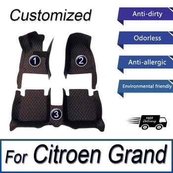 Автомобилни стелки за Citroen Grand C4 Picasso SpaceTourer 5seat 2007 ~ 2013 Трайни постелки за автомобил, килими, детайли на интериора, аксесоари за автомобили