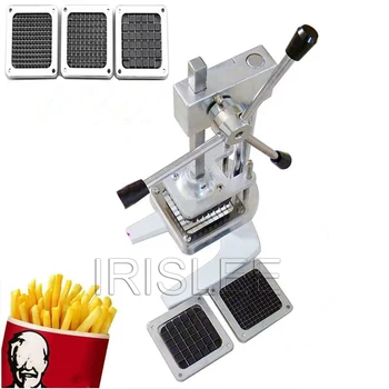 Машина за Рязане на картофи От Неръждаема Стомана за Рязане на Пържени картофи 7 мм, 10 мм и 14 мм