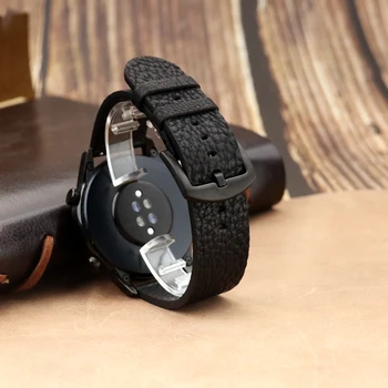Луксозна Каишка от Естествена кожа 22 мм за часа Huawei Watch GT 2/3 46 мм GT2/GT3 Pro Гривна за Samsung Galaxy Watch 46 Ленти за ръчни часовници