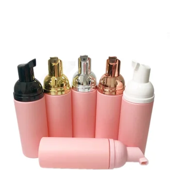 30 мл, 60 мл морозно-розова пластмасова бутилка за образуването на пяна с прозрачен капак, е козметична опаковка, лосион, пяна, пяна, бутилки за дезинфектант за ръце, 20 броя