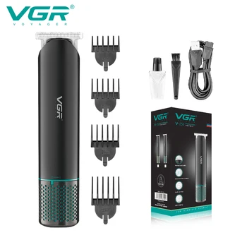 VGR Машина за подстригване, професионален тример за коса, електрическа машина за рязане, регулируем акумулаторна преносима машина за рязане на коса за мъже V-250