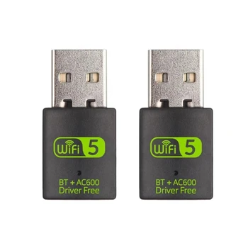 51BE 600 Mbps с USB Wifi Адаптер двойна лента USB Мини Ключ Безжичен Wlan Приемник на 2.4/5G За Лаптоп/Десктоп компютър=