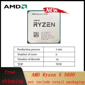 AMD new Ryzen 5 5600 amd R5 5600 pc gamer 65 W cpu DDR4 Аксесоари за настолни компютри Поддръжка на процесора Игри процесора гнездо AM4 без охладител