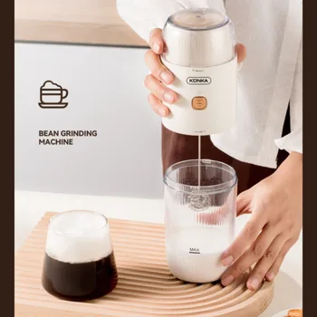 Електрическа кафемелачка, домакински преносим опаковка кафеена пяна, USB зареждане, многофункционална машина с бъркалка