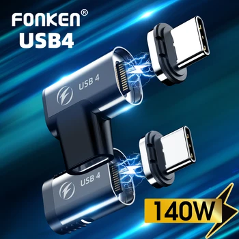 Магнитен конектор Кабел Fonken Usb Type C 8K @ 60Hz 140 W 40 gbps От USB Type C C до Бързо Зареждане на Пренос на данни OTG Адаптер USB4.0