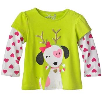 тениска jumping beans за момичета, тениски с дълъг ръкав, дрехи за момичета, детски памучни тениски, детска тениска, потник, блуза, фланелка M1706