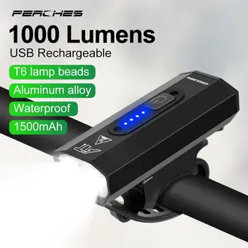 1000 лумена T6 велосипеден фенер предни USB акумулаторна лампа велосипеден фенера на фара МТБ велосипеди фенерче аксесоари за велосипеди