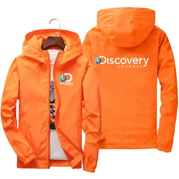 Нова яке с принтом канал Discovery, мъжки яке за изследователска експедиция, връхни дрехи, ветровка