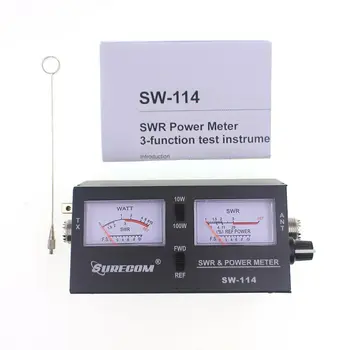 Електромера за измерване на КСВ/RF/напрежение поле SW-114 мощност 100 Вата с антена