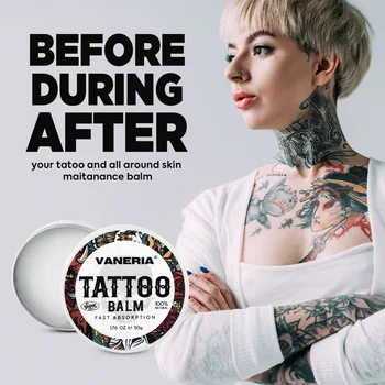 Хидратиращ, осветляющий, определя цвета, антибактериално, ускоряющий възстановяване на кожата, Грижи за татуировки, Крем за татуировки