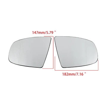 3X Лявото Странично Огледало за обратно виждане Странично Огледално Стъкло С подгряване + Корекция За BMW X5 E70 2007-2013 X6 E71 E72 2008-2014