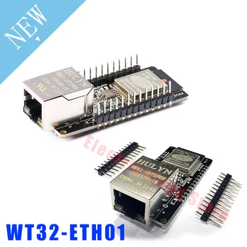 2 ЕЛЕМЕНТА WT32-ETH01 ESP32 Вграден Сериен Порт Мрежова Ethernet Bluetooth-съвместими WIFI Разход на Врата MCU Такса безжичен модул