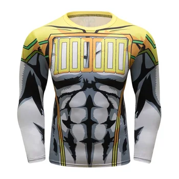 Рашгард Мъжки брандираната компресиране риза BJJ с 3D картина и принтом, спортни забавни тениски, модерен стил, облекло за фитнес, MMA