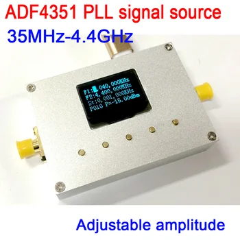 ADF4351 генератор на източника на сигнал PLL 35 Mhz-4,4 Ghz с резонатором 30 db с Регулируема амплитуда, Динамичен Цифров дисплей ЗА шунка радио