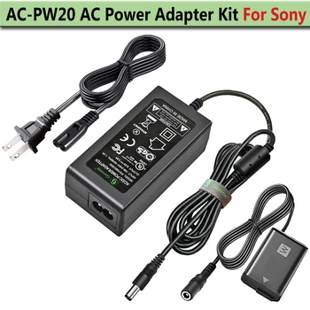 AC-PW20 ZV-E10 NP-FW50 Фиктивен Батерия Комплект ac адаптер за Sony Alpha A6000 A5100 A6100 A6300 A6400 A6500 A7 A7II A7S A7SII RX10 II