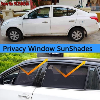 Страничната Козирка за Защита От Оцветяване Прозорец на сенника Аксесоари за Автомобили Nissan Sunny Versa N17 седан 2011-2018 2012 2013
