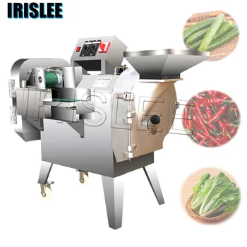 110 /220v, машина за рязане на зеленчуци с двойна глава, автоматична овощерезка от неръждаема стомана