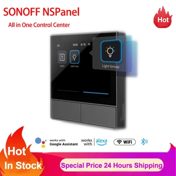 Sonoff NSPanel стенен интелигентен ключ, универсален контрол на температурата и влажността на въздуха, WiFi термостат, панел HMI, метеорологичната станция