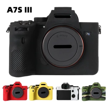 A7SIII A7S3, меки седалките от силиконов каучук за фотоапарат SONY A7S Mark III, защитен калъф за шасито чанта