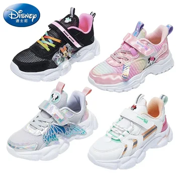 Ежедневни обувки за момичета Disney, пролет-есен нова мека обувки принцеса с Мини Маус, детски спортни обувки