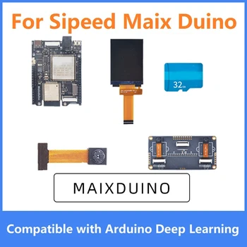 За Sipeed Maix Duino Development Board K210 RISC-V AI + Модул ЛОТ ESP32 с камера + 2,4-Инчов Екран + Бинокулярная камера + резервни Части за TF карта