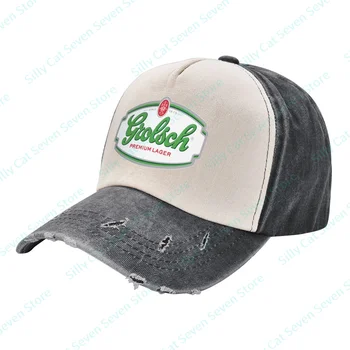 Модерна бейзболна шапка GROLSCHS Beer cowboy за мъже и жени, реколта регулируема бейзболна шапка с цветни шевове, стираемая шапка за татко