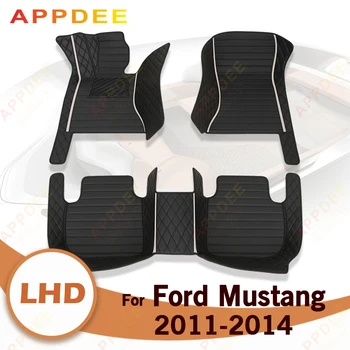 Автомобилни стелки за Ford Mustang 2011 2012 2013 2014 Потребителски автоматично Накладки за краката авто килим аксесоари за интериора