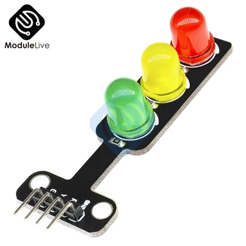 Мини червен Жълт зелен 5 В led модул за показване на светофар за Arduino, 5 мм led мини-светофар за модел на система светофар
