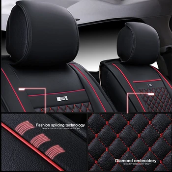 Флаш мат Универсални кожени калъфи за автомобилни седалки от Dodge всички модели Avenger Charger Dart RAM автоаксесоари за полагане на автомобили 5 seat
