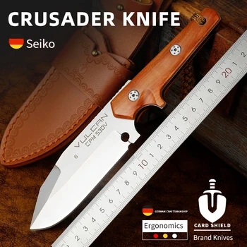 Фиксиран нож походный ловен нож с дръжка от сандалово дърво CPM530V острието тактически нож за оцеляване в дивата природа EDC инструмент на улицата нож