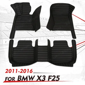 Автомобилни Стелки За BMW X3 F25 2011 2012 2013 2014 2015 2016 Автомобилни Накладки За Краката Автомобилни Килими и Аксесоари За Интериора