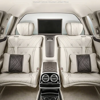 Лумбална възглавница седалки за кола за Mercedes Maybach S-Class облегалка от кожа НАПА за пътуване в кола възглавница за шията, за Луксозни аксесоари за автомобили