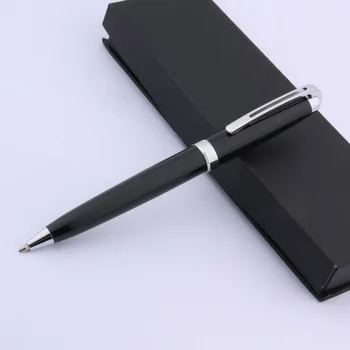 Висококачествени химикалки метални черни лакирани 0,7 мм химикалки за пълнене на мастило за офис ученически пособия за писане