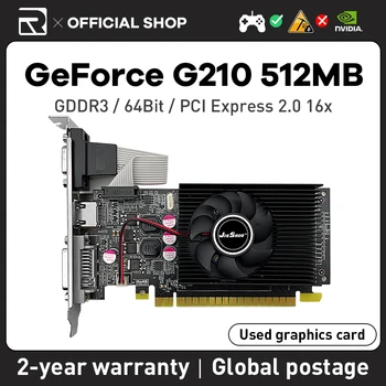 Видео карта JIESHUO GeForce GT210 1gb 64-битова GDDR3 графична карта, графична карта на NVIDIA GeForce G210, използвани графични карти от серията VGA