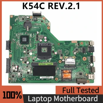 Безплатна доставка, Луксозно дънна Платка за лаптоп ASUS K54C, дънна Платка REV.2.1 HM65 DDR3, Лаптопа, 100% Напълно Тестван, Добре работещ