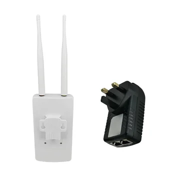 Рутер за домашни точка за достъп Лек сигнал адаптер безжично покритие на големи разстояния модем Външна антена POE штепсельная вилица САЩ