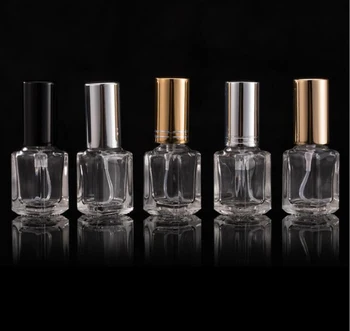 1000 бр, мини преносим инхалатор с обем 5 ml, празни стъклени флакони за парфюми, за многократна употреба спрей парфюми с черни, златни, сребърни капаци
