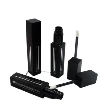 7 мл, черни пластмасови прозрачни квадратни тръби за блясък за устни, козметичен съраунд блясък за устни, празни опаковки контейнер