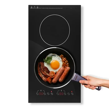 Индукционная плот панел за кухня с цифров дисплей, устойчиви на петна, компактен и пести място, мощност на отопление 1800 W, 9 нива на мощността